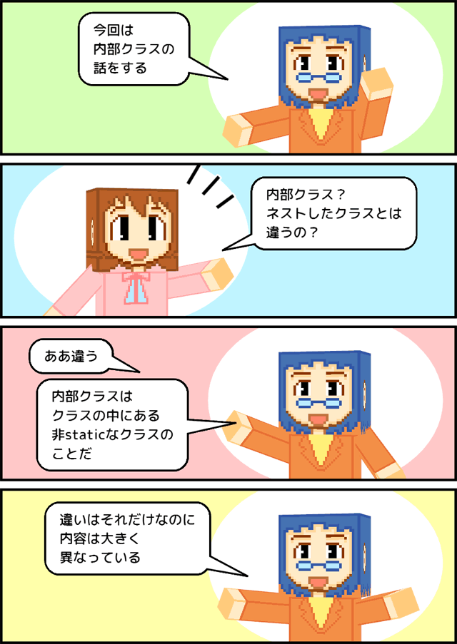 10 7 内部クラス マンガで分かる Java入門講座 マンガpg